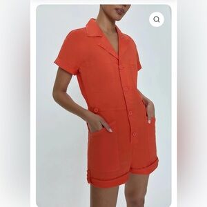 Blood orange romper.   Worn One Time